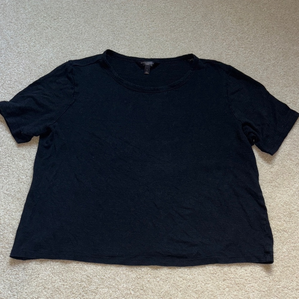 Banana Republic Black Short Sleeve Tee